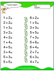 Toplama işlemi yaprak test